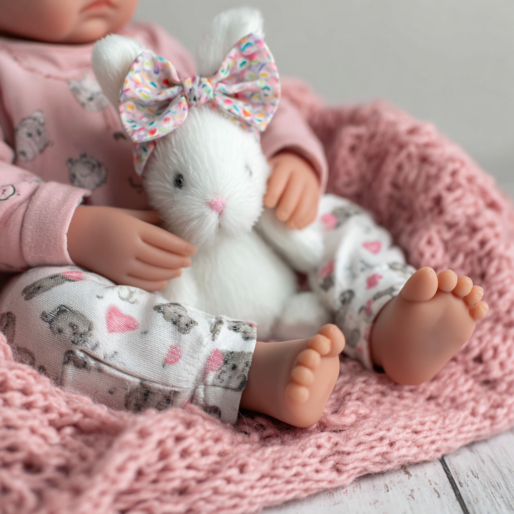 Bebê Reborn Adormecido 48cm - Corpo de Pano Super Macio