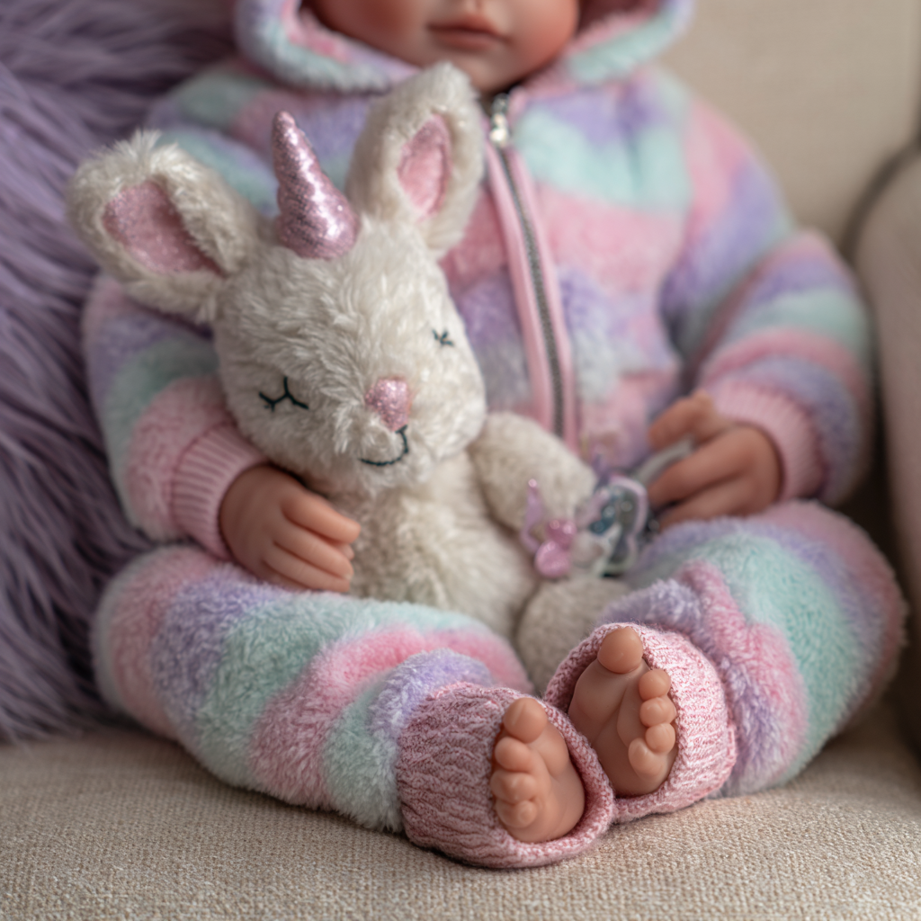 Boneca Bebê Reborn 43cm BABESIDE - Realista, Corpo Macio e Acessórios