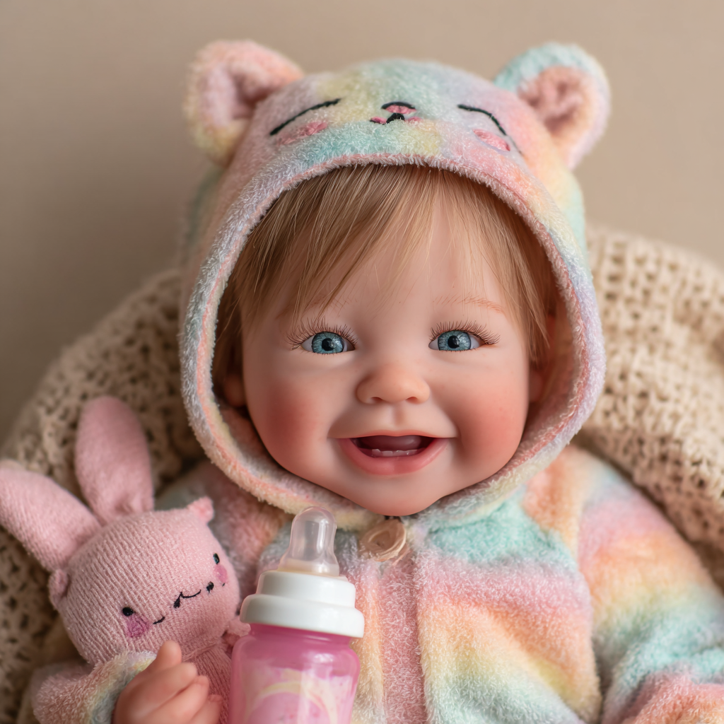 Bebê Reborn Menina 100% Vinil 45cm - Realista, Presente Ideal