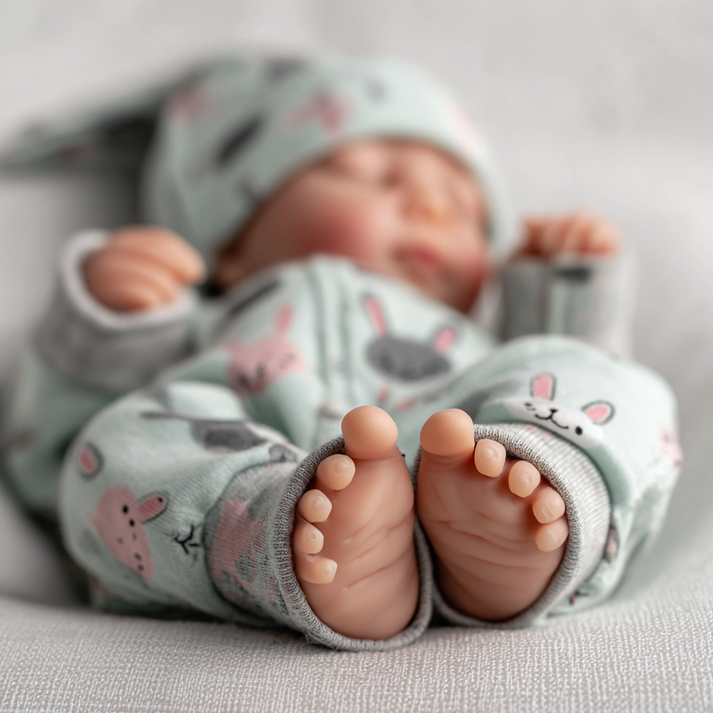 Bebê Reborn Alexis 55cm - Pele 3D com Veias, Corpo de Pano Macio