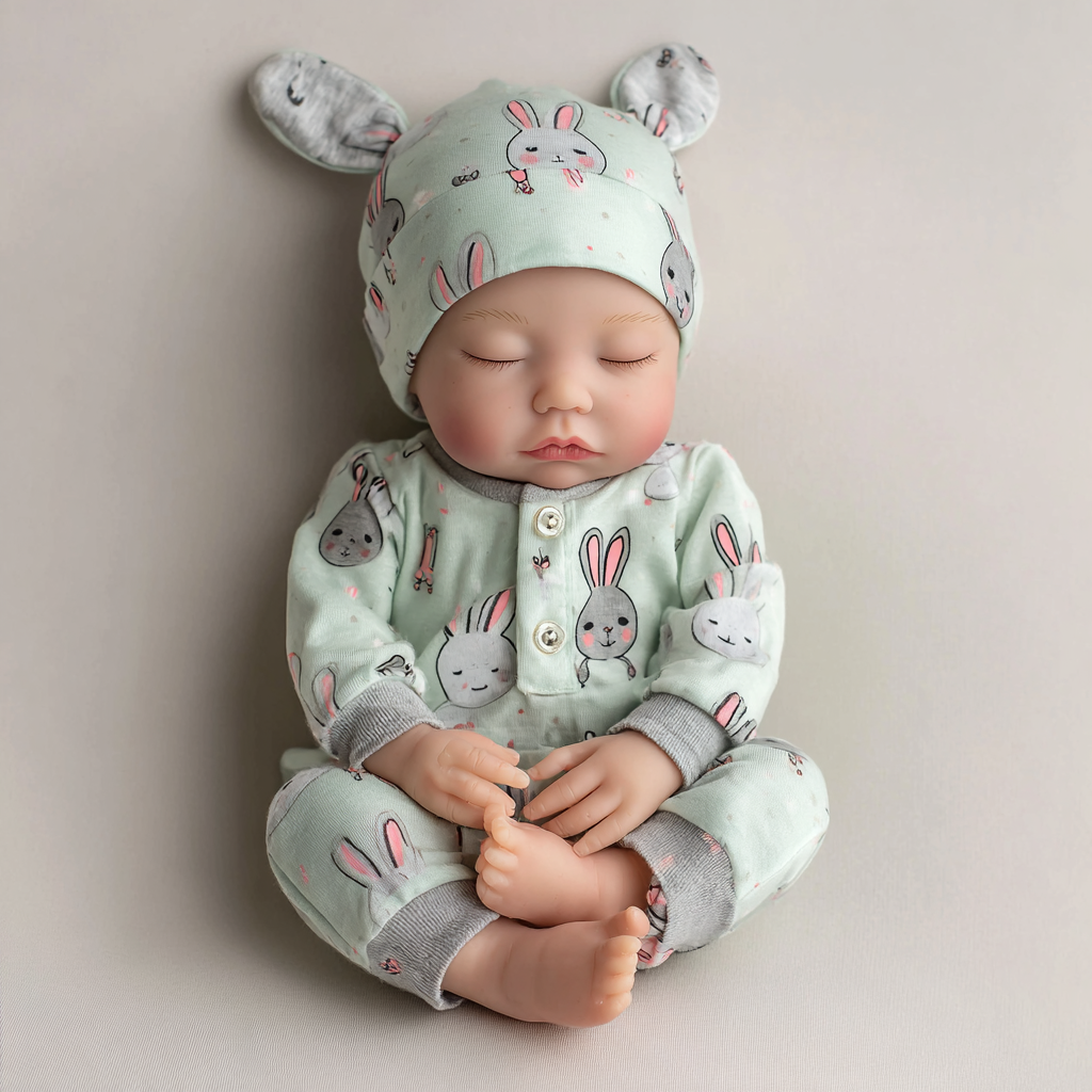 Bebê Reborn Alexis 55cm - Pele 3D com Veias, Corpo de Pano Macio