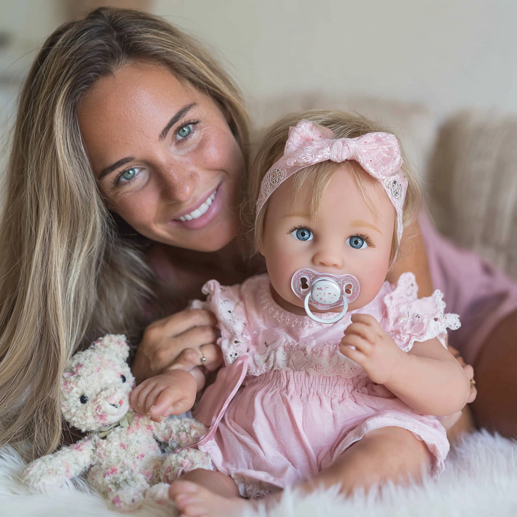 Bebê Reborn Menina Realista 48cm Corpo Silicone Pode Dar Banho