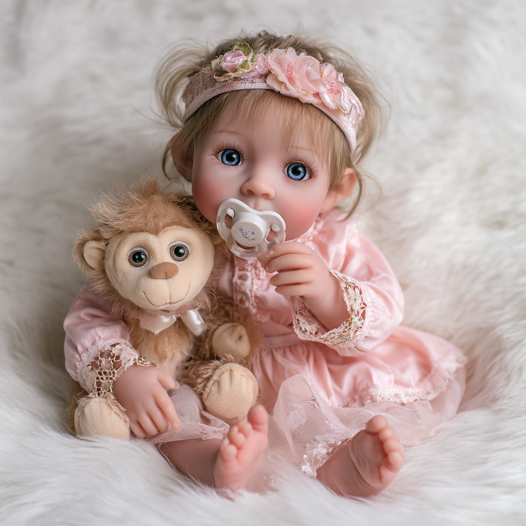 Bebê Reborn Menina Realista 48cm Corpo Silicone Pode Dar Banho